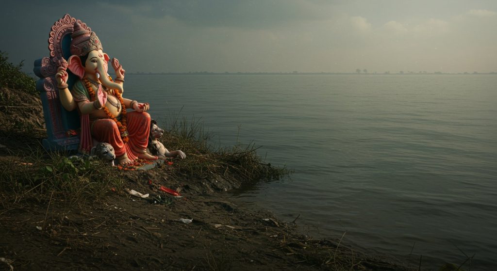 UP: Death's Havoc Before Idol Immersion; Several Youths Drown at Cremation Ground Instead of Immersion Pond; Idol Left Behind