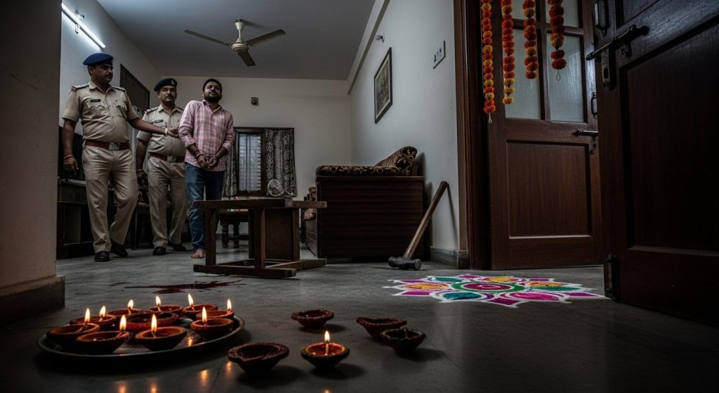 Horrific Crime in Etah: Husband Kills Wife with Hammer Before Diwali, Accused Arrested