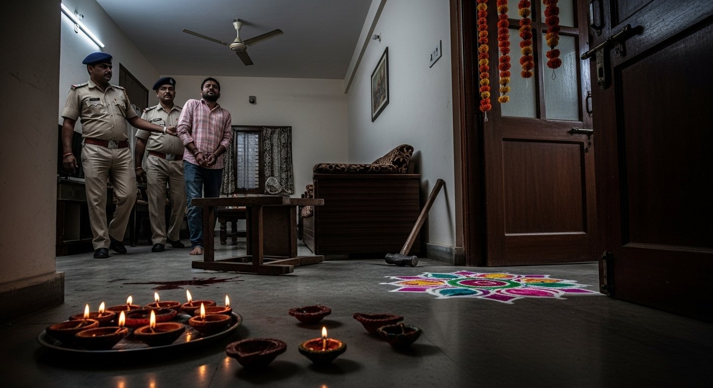 एटा में दिल दहला देने वाली वारदात: दिवाली से पहले पति ने हथौड़े से ली पत्नी की जान, आरोपी गिरफ्तार