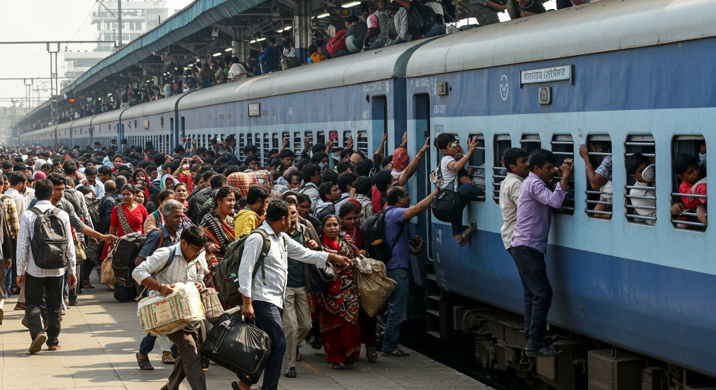 कानपुर सेंट्रल पर बेपटरी हुई व्यवस्था: दिल्ली-बिहार ट्रेनों में यात्रियों की सांसत, खचाखच भीड़ से मचा हाहाकार