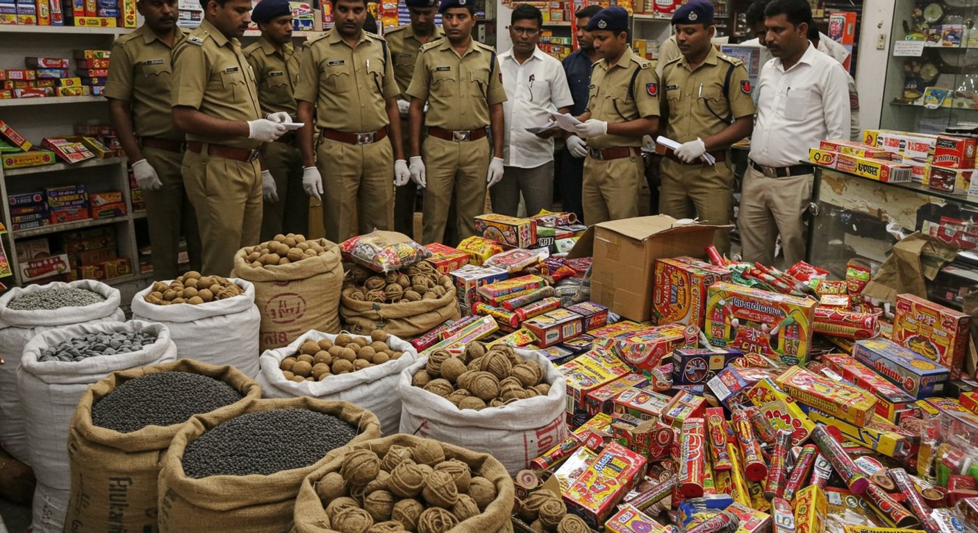 कानपुर में बारूद का बड़ा जखीरा! दुकानों में मिले सुतली बम और पटाखे, 12 लोग हिरासत में, सुरक्षा पर उठे गंभीर सवाल