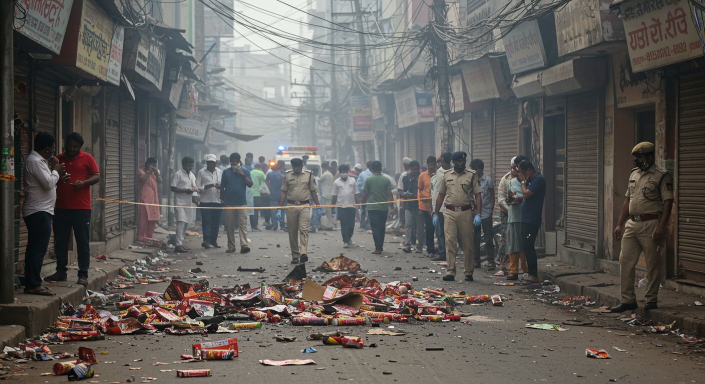 कानपुर: मेस्टन रोड पर पटाखों के भीषण विस्फोट में एक की मौत, सुरक्षा व्यवस्था पर गंभीर सवाल