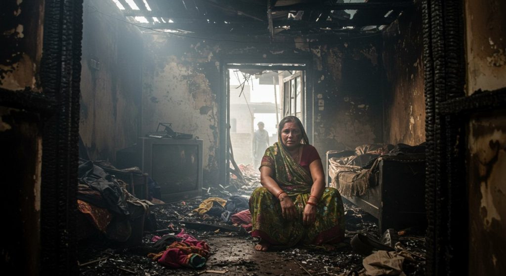 Massive Fire at Loco Pilot's House in Kanpur, Property Worth Lakhs Destroyed, Woman Burnt