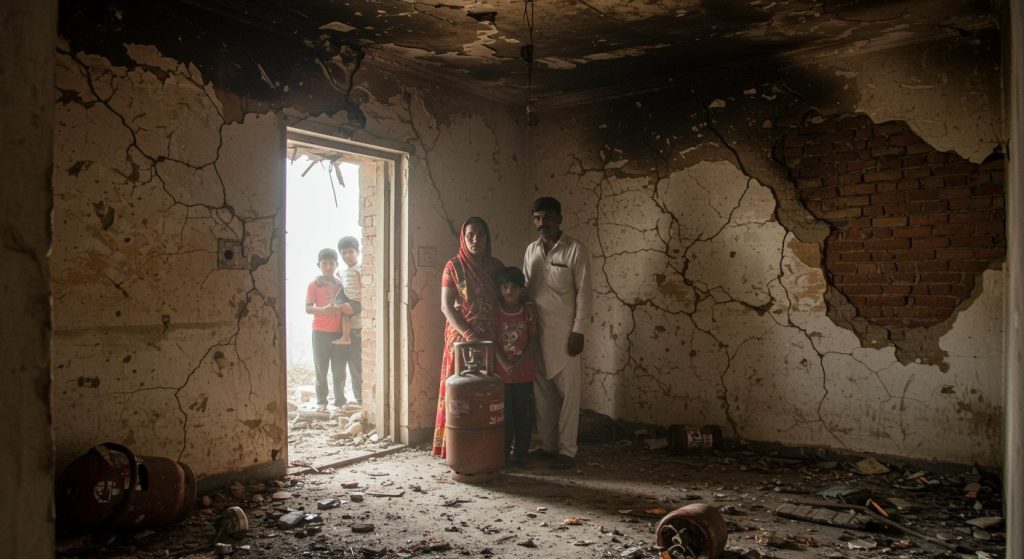 Kanpur Gas Cylinder Blast: Old House Develops Deep Cracks, Entire Family Miraculously Survives