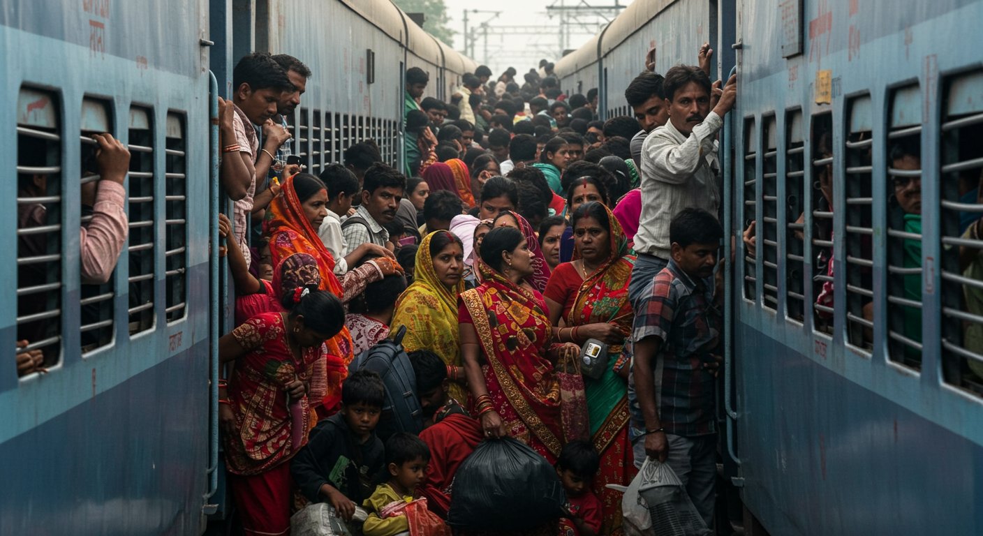 कानपुर: छठ पर घर पहुंचने की खुशी, पर ट्रेनों में पैर रखने को भी जगह नहीं! वायरल हुई तस्वीरें