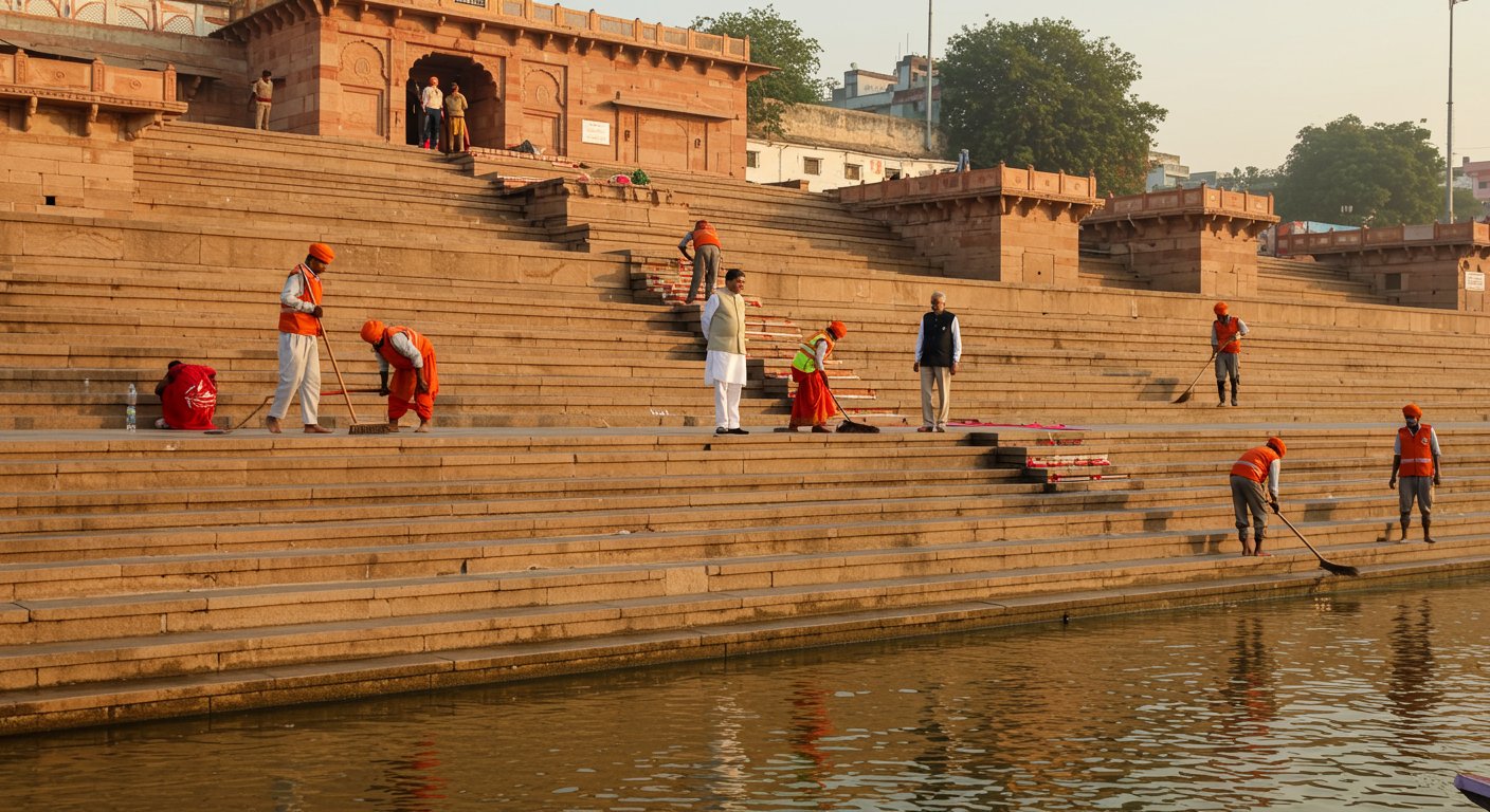 छठ पूजा से पहले कानपुर में नगर निगम की बड़ी तैयारी, दिन भर चमकते रहे घाट, नगर आयुक्त ने खुद लिया जायजा!