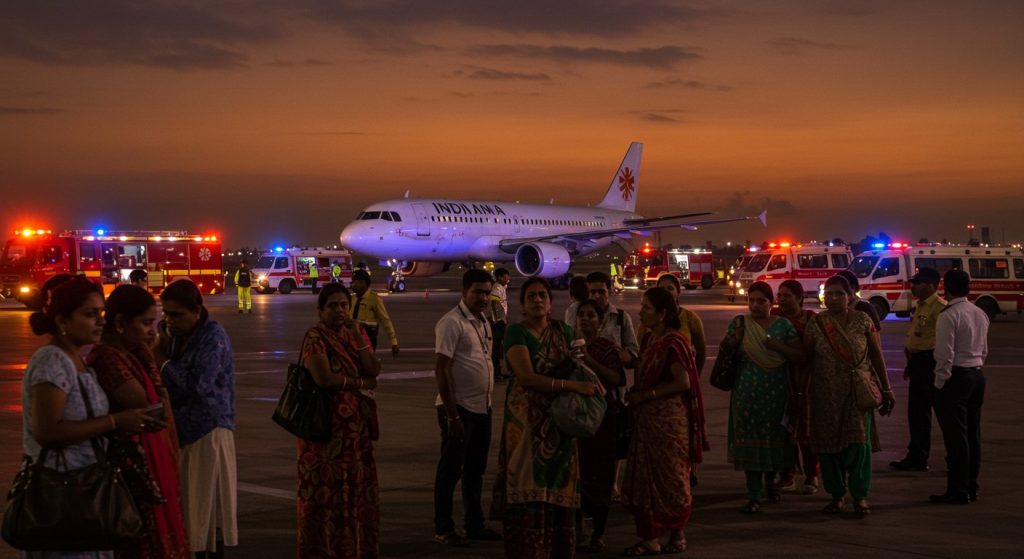 Major malfunction in plane during landing in Kanpur, passengers' breath caught.