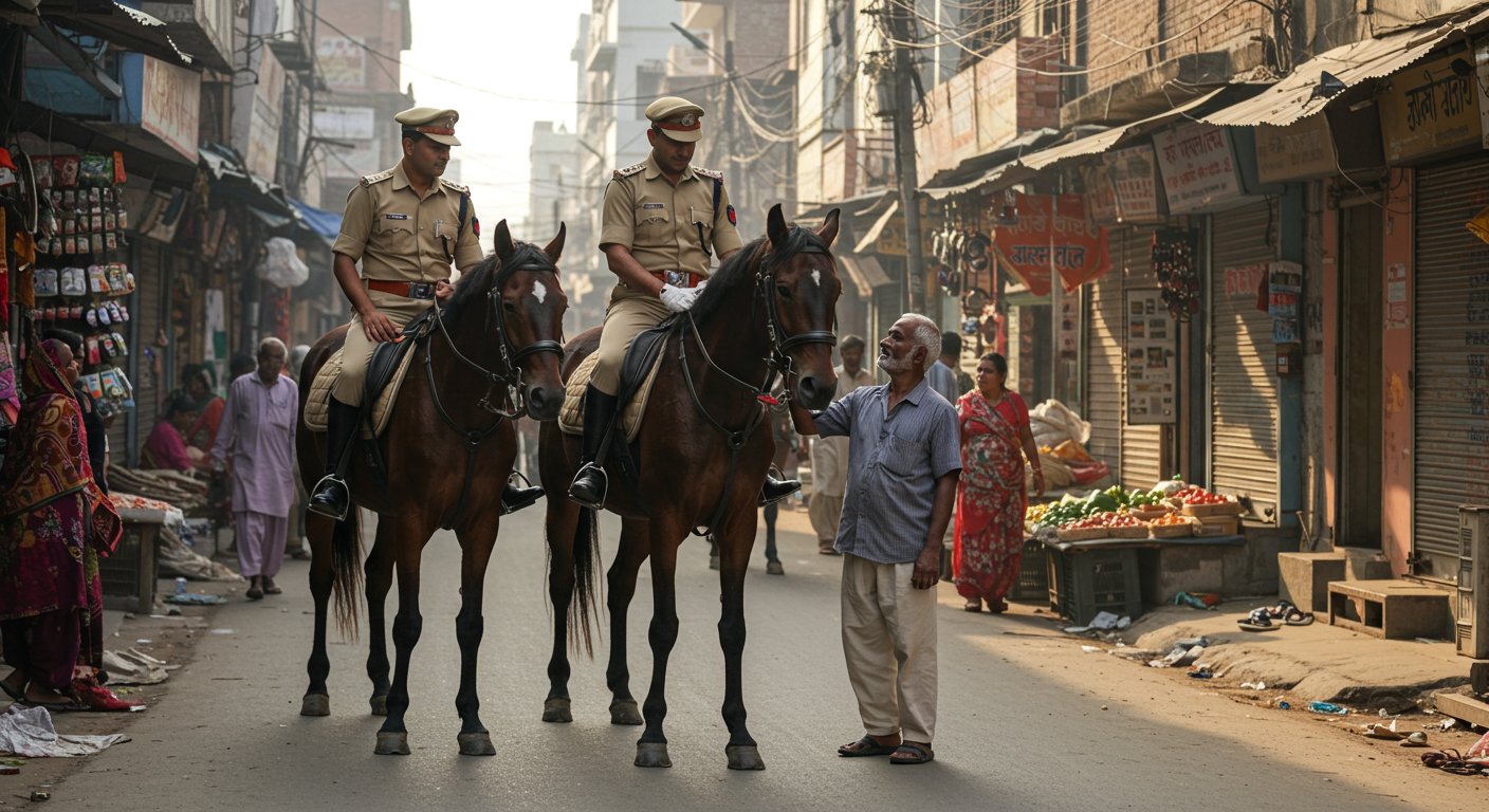 कानपुर में घोड़ों पर पुलिस का गश्त: अराजकतत्वों पर नजर, व्यापारियों से बातचीत, नया तरीका बना चर्चा का विषय