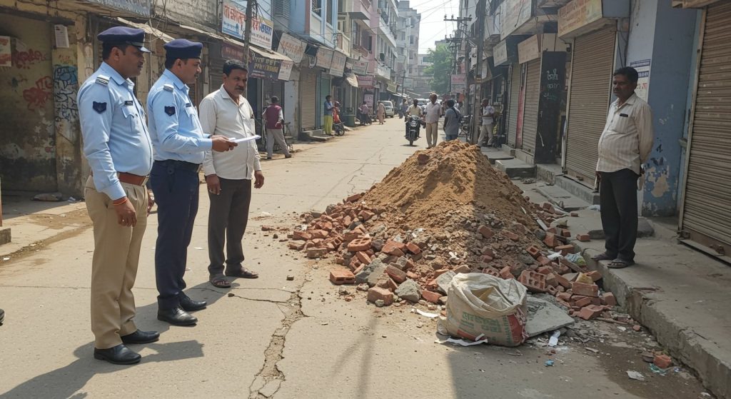 Strict Action in Kanpur: Heavy Fine of Rs 50,000 for Dumping Debris on Footpath