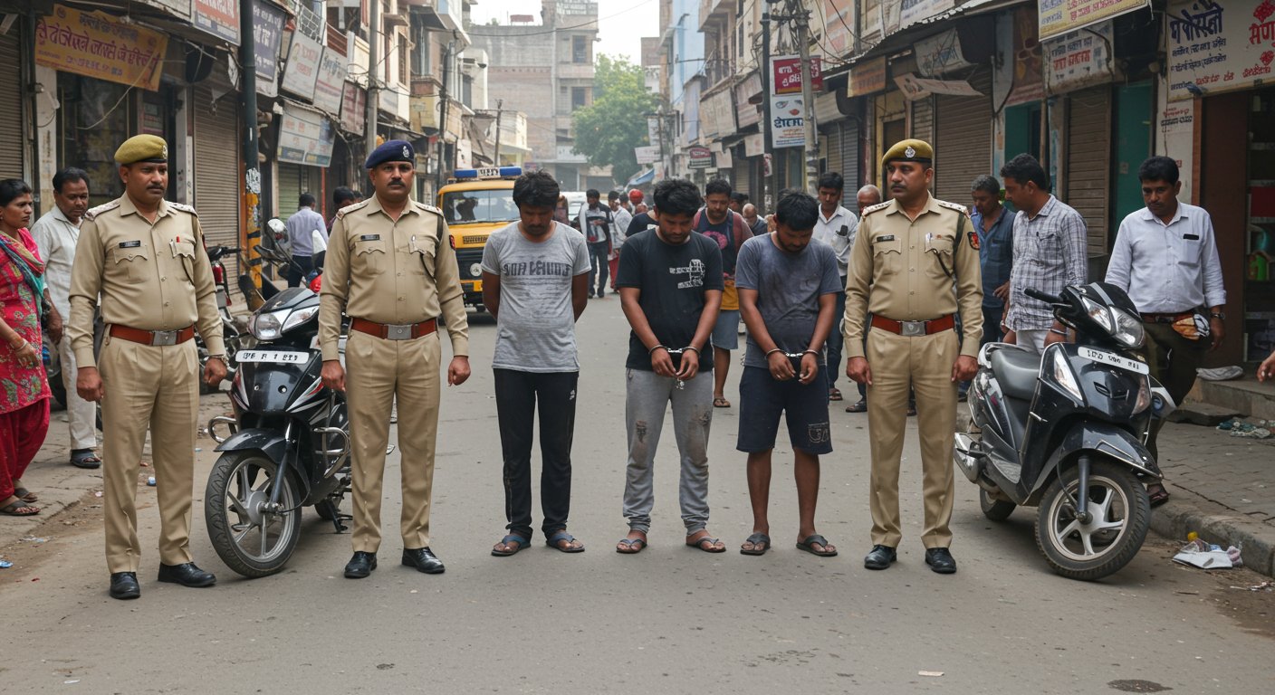 कानपुर: नशे की लत पूरी करने के लिए पांच वाहन चोर गिरफ्तार, शहर में राहत की सांस