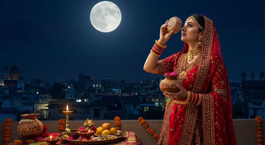 Karwa Chauth 2025: When will the moon appear in capital Lucknow? Know the complete timings and Puja rituals here.