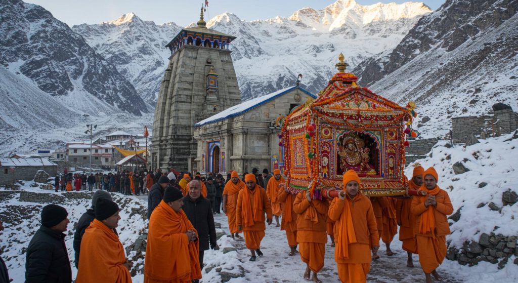 Kedarnath Dham Gates Closed: Palanquin Embarks on 55 km Winter Journey to Ukhimath After Over 1.75 Million Devotees' Pilgrimage