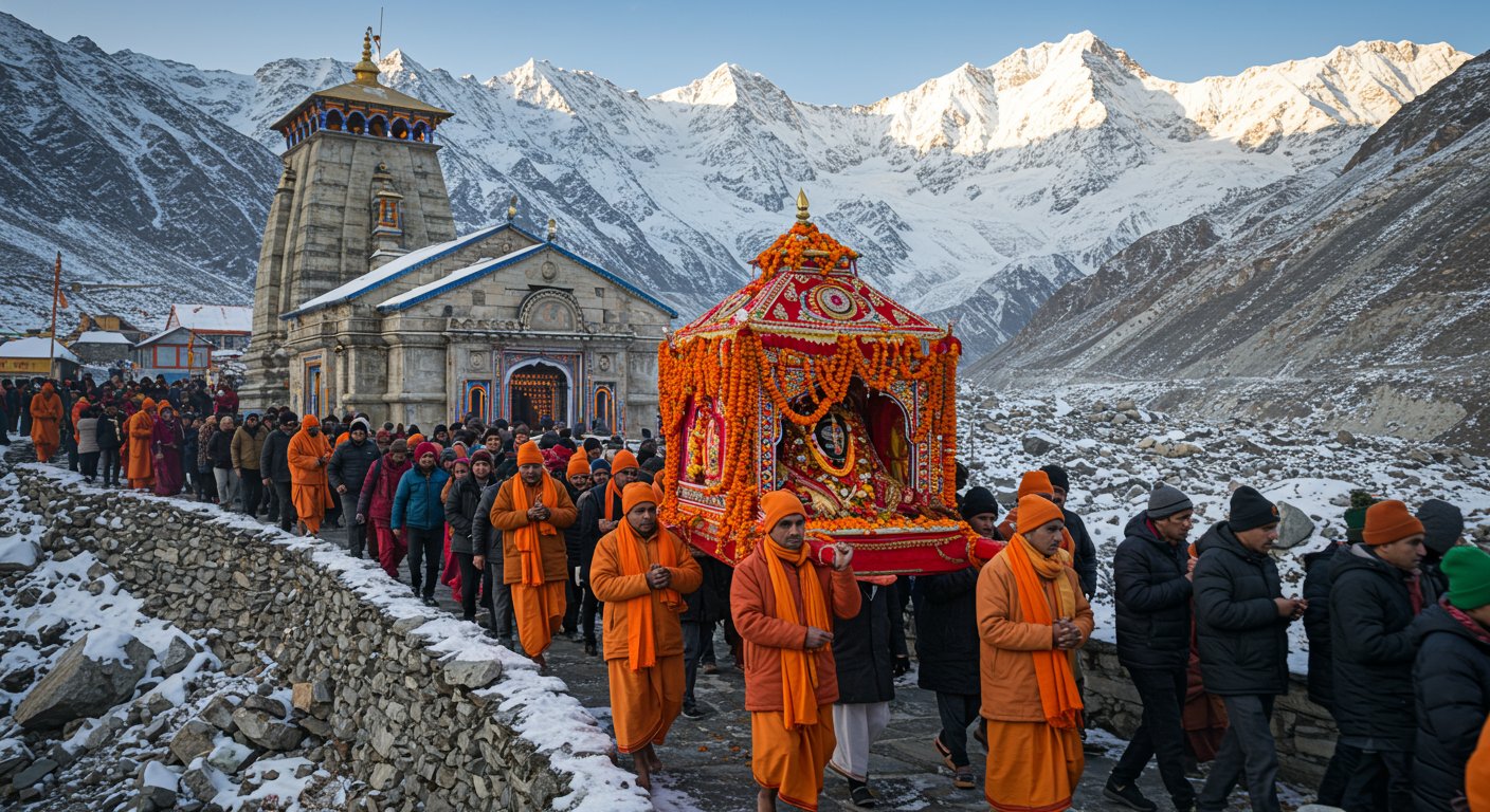 शीतकाल के लिए बंद हुए केदारनाथ के कपाट, बाबा की डोली उखीमठ रवाना; इस वर्ष 17 लाख से ज्यादा भक्तों ने टेका मत्था
