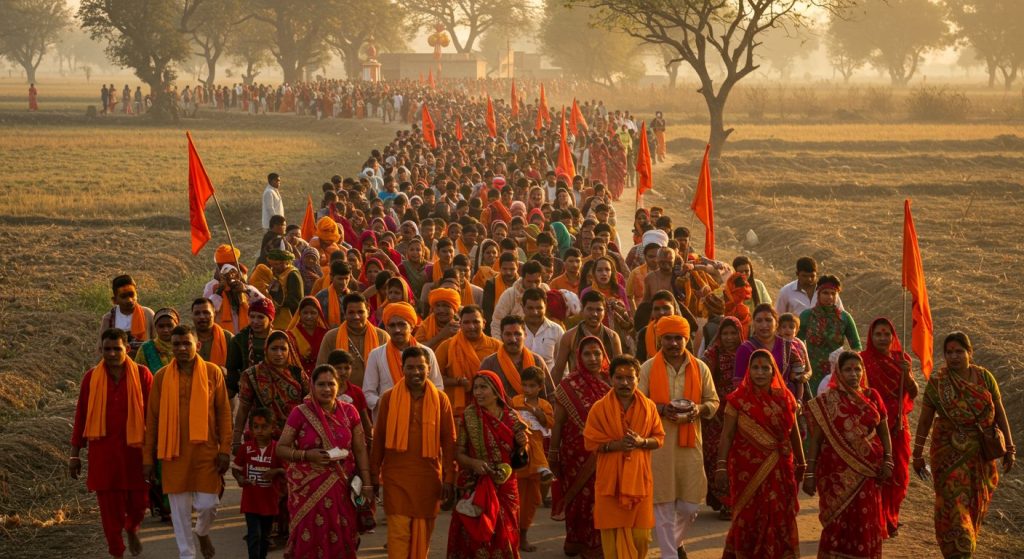 UP: 24 Kosi Parikrama Resumes in Sambhal After 46 Years, Discontinued After 1978 Riots; Devotees Show Great Enthusiasm