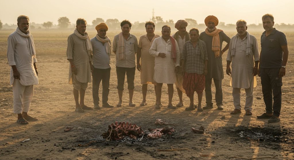 Major Cow Slaughter Incident at Cremation Ground in Meerut; Remains Found at Eight Places, Villagers Enraged