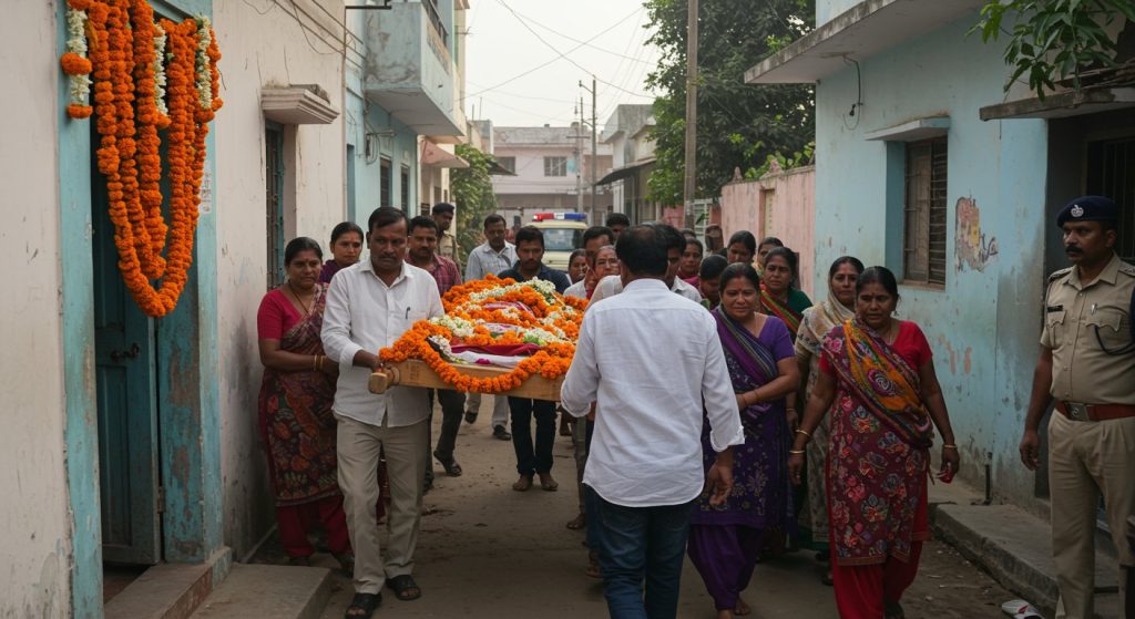 Daughter-in-law's bier lifted from in-laws' house seven months after marriage: Woman dies by hanging, husband accused of murder, case registered, arrested.