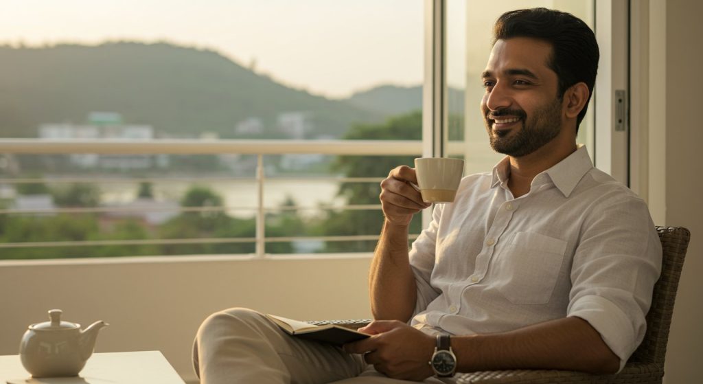 Learned to save money from a movie, quit his job at 32, now lives life on his own terms.