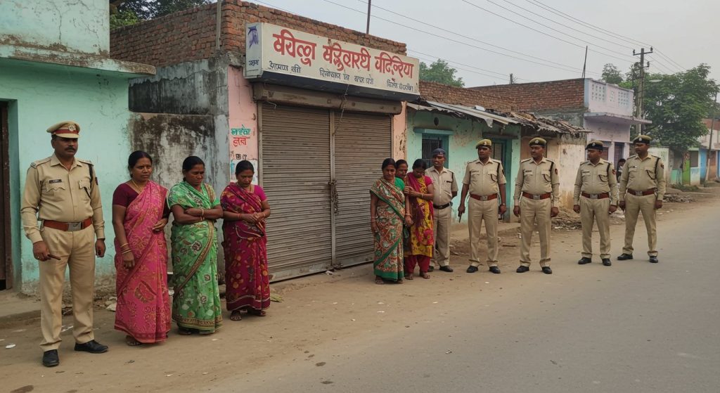 Area rocked by five deaths: Liquor shops closed, silence spreads in village, and demand for compensation.