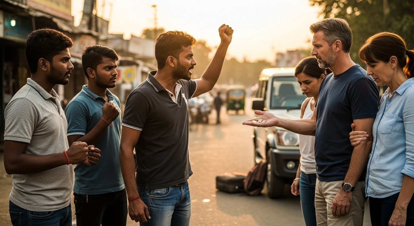 टूरिस्ट की मदद के बदले मिला चिल्लर, लोकल लड़कों का गुस्सा फूटा, वीडियो वायरल!