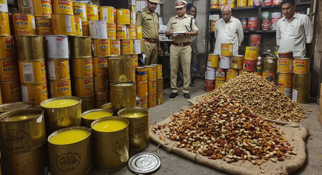 Adulterated Ghee-Oil Racket Busted in Lucknow: 756 Tins Seized, Rotten Dry Fruits Destroyed, Major Health Threat!