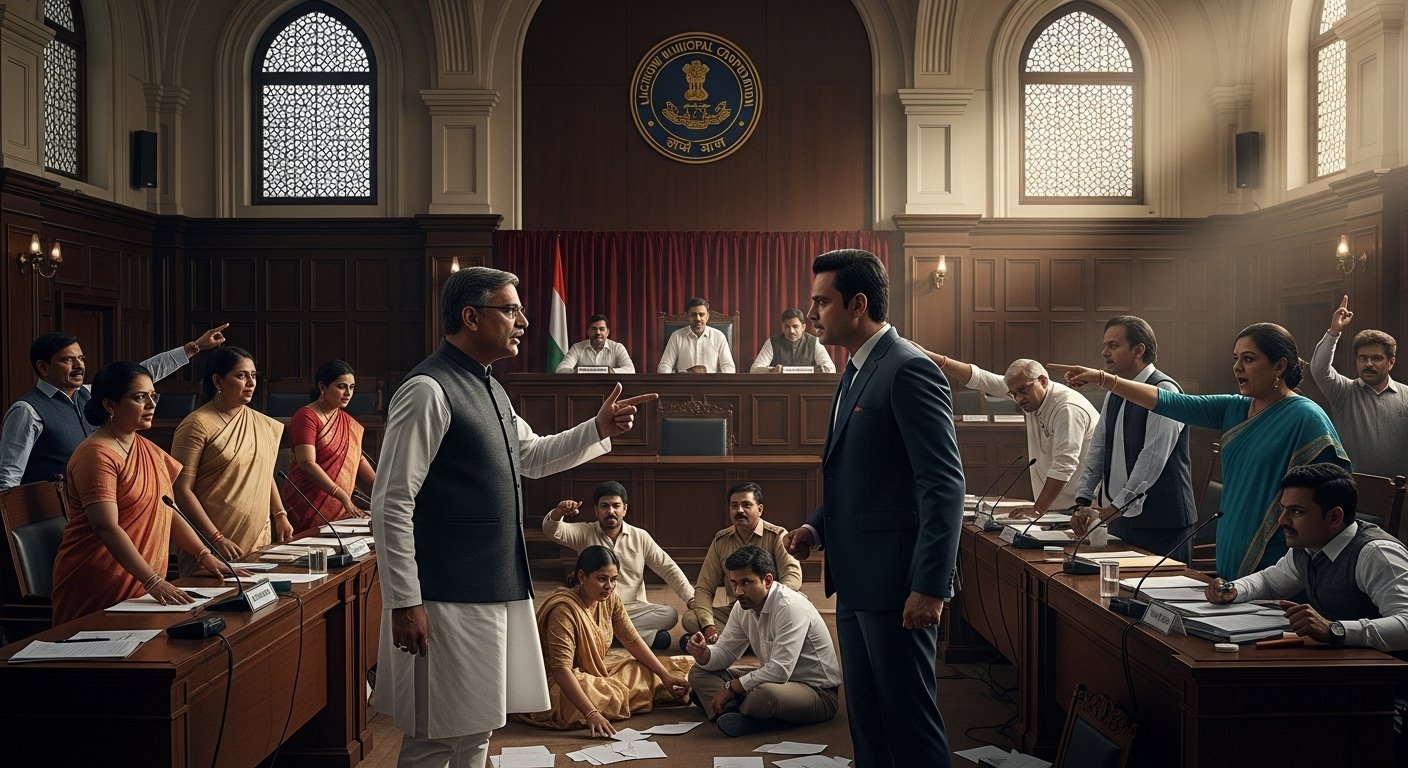 लखनऊ: महापौर-नगर आयुक्त फिर आमने-सामने, हंगामे के बाद बैठक स्थगित; बैठक के लिए रखी गई ये बड़ी शर्त