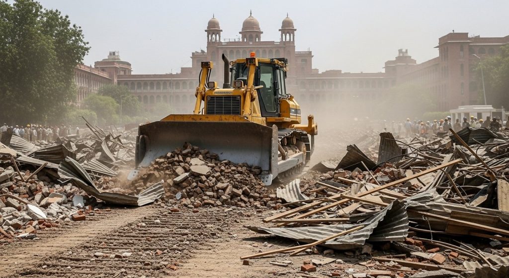 Lucknow: Illegal Encroachment Removed from KGMU Campus, 1.8 Acres of Land Cleared; Second Major Operation in Six Months