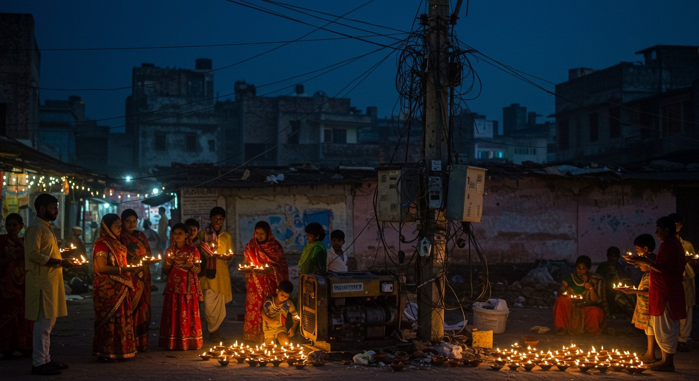 लखनऊ में दिवाली की बिजली पर बड़ा सवाल: वैकल्पिक इंतज़ाम ‘बेहाल’, तस्वीरें बता रहीं पूरी कहानी