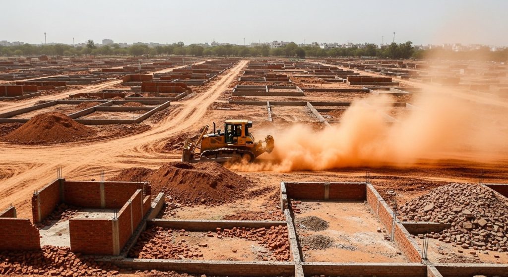 LDA's Bulldozer Action in Lucknow: 115 Bigha Illegal Plotting Demolished, Land Mafias In Panic