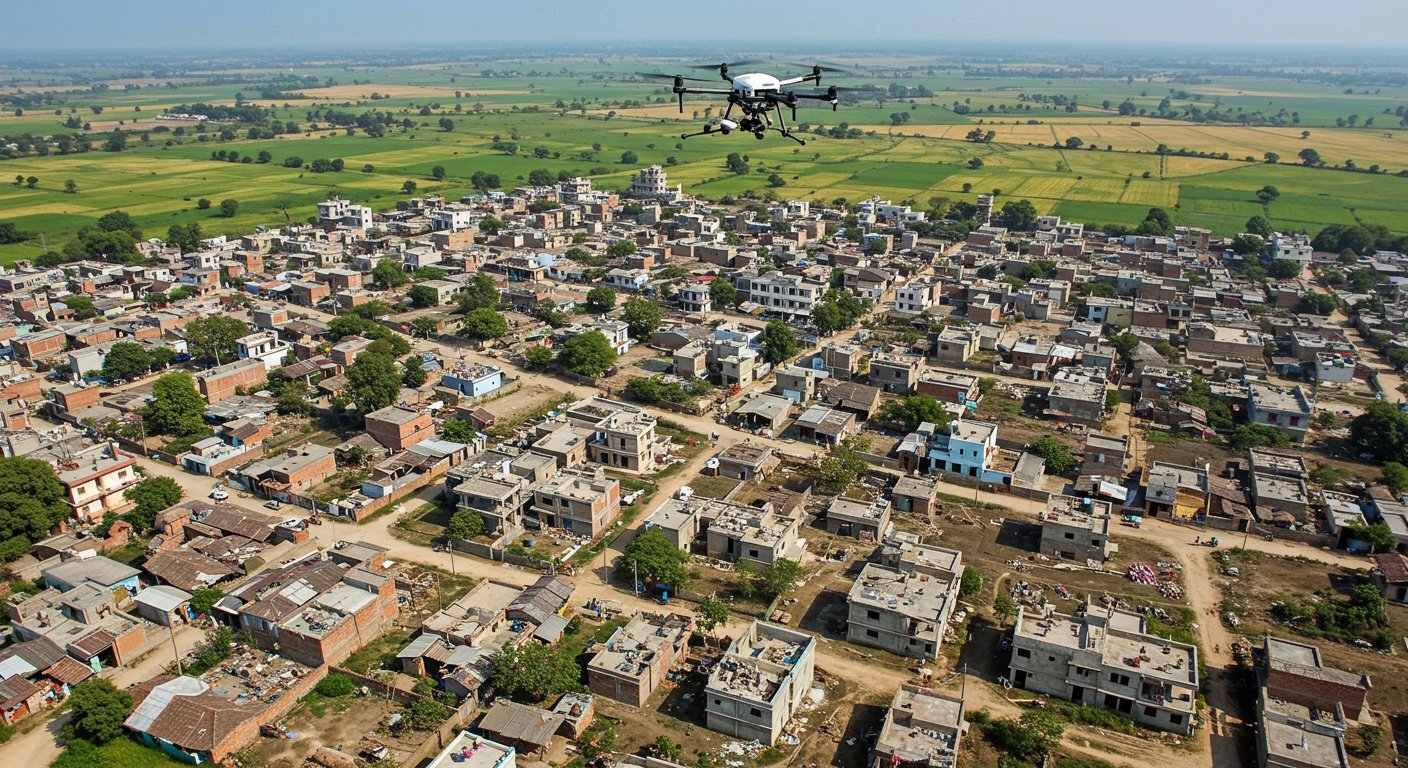 लखनऊ: एलडीए के ड्रोन कैमरे ने खोला बड़ा राज! गांवों में मिले 3,232 अवैध निर्माण, 352 गांवों का सर्वे जारी