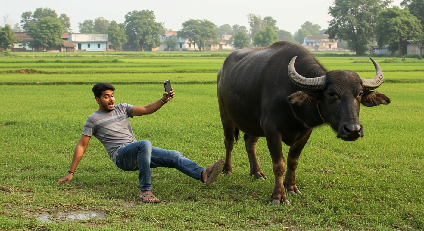 भैंस के साथ रील बनाने चला था युवक, हो गया ऐसा कांड कि वीडियो रातोंरात हुआ वायरल!