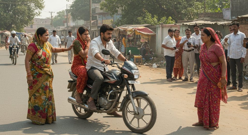 Wife Catches Husband With Another Woman On His Bike En Route To In-laws' House; Video Goes Viral!