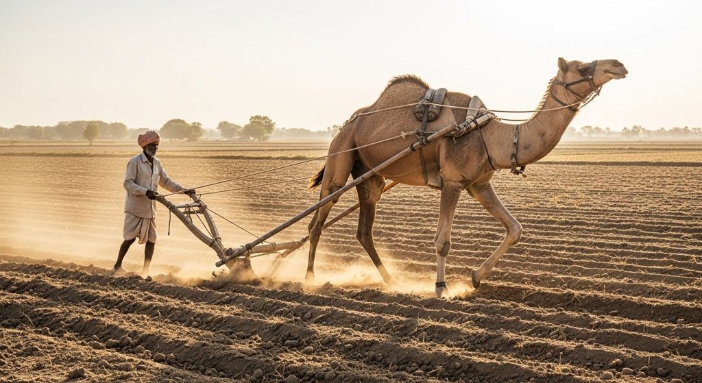 Viral Video: Man Plows Field With Camel, Onlookers Left Stunned!