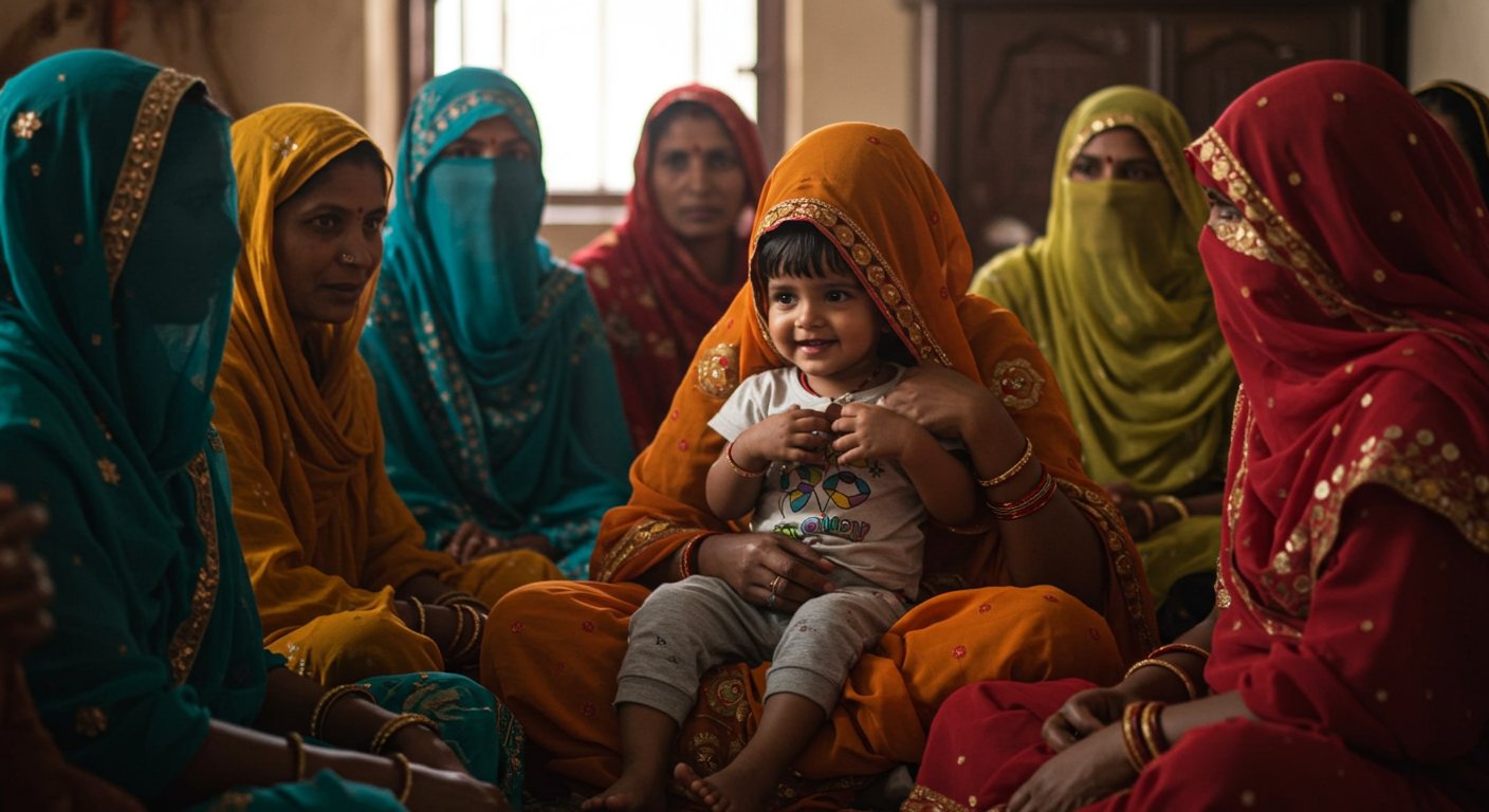 मासूम की अद्भुत पहचान: घूंघट में बैठी कई महिलाओं के बीच यूं पहुंचा अपनी मां की गोद में!