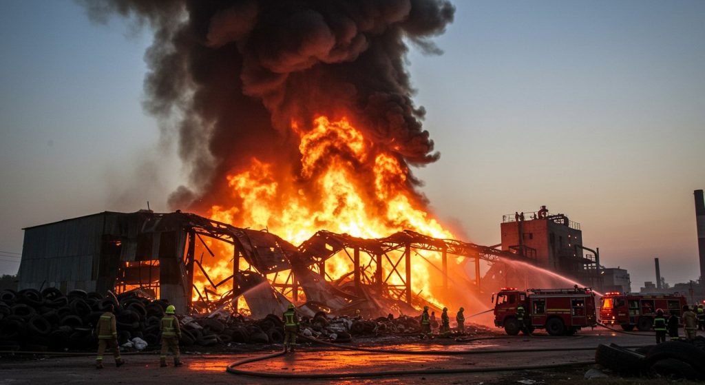 Massive blast and fire at tire-to-oil factory in Saharanpur: Two dead, five injured