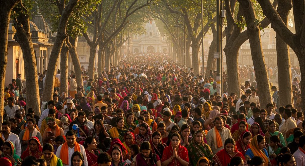 Flood of Faith in Mathura: Panchkosi Parikrama Resounds with 'Radhe-Radhe' Chants on Akshaya Navami