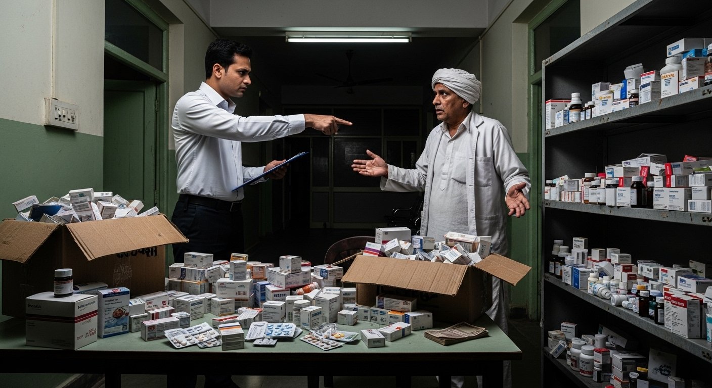 मथुरा में बड़ा खुलासा: निजी सत्यदीप अस्पताल में बिना लाइसेंस बेची जा रही थीं दवाएं, डेढ़ लाख की दवाएं जब्त
