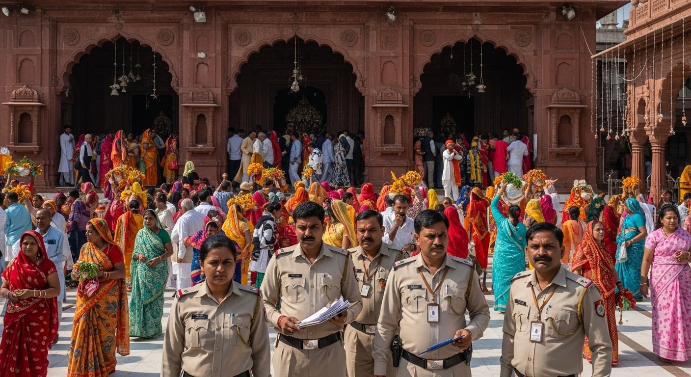 बांकेबिहारी मंदिर में आदेशों की अनदेखी: दिवाली बाद प्रशासन करेगा कड़ी कार्रवाई