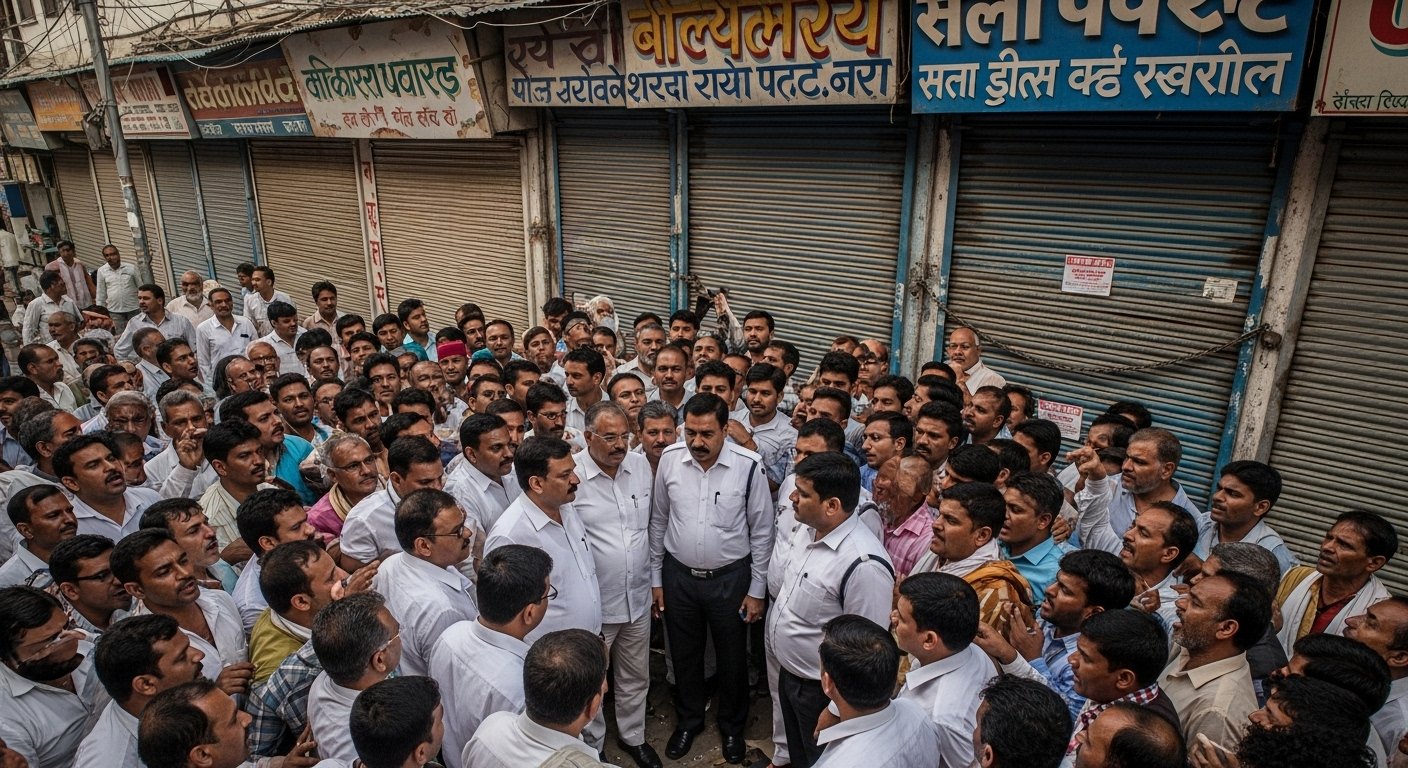मेरठ में व्यापारियों का प्रचंड गुस्सा: अफसरों को घेरा, नारेबाजी, सेंट्रल मार्केट अनिश्चितकाल के लिए बंद