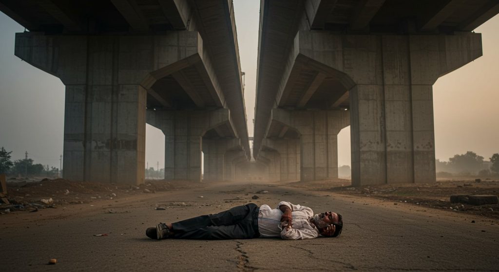 Meerut Accident: Vehicle Runs Over Walking Cloth Merchant, Dies Agonizingly After Falling From Overbridge.