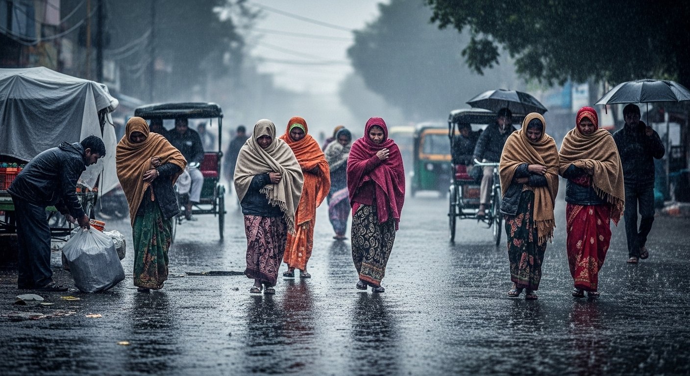 यूपी में लगातार बारिश से अचानक गिरा पारा, 2-3 डिग्री तक लुढ़का तापमान; ठंड बढ़ी, कई जिलों में अलर्ट जारी