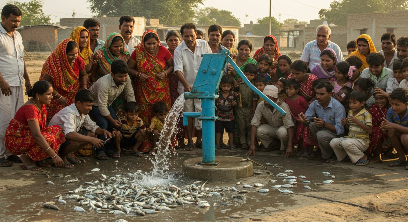 मुरादाबाद: ट्यूबवेल से मछलियां निकलने का अनोखा मामला, लोग बोले ‘कुदरत का चमत्कार’, मौके पर उमड़ी भीड़