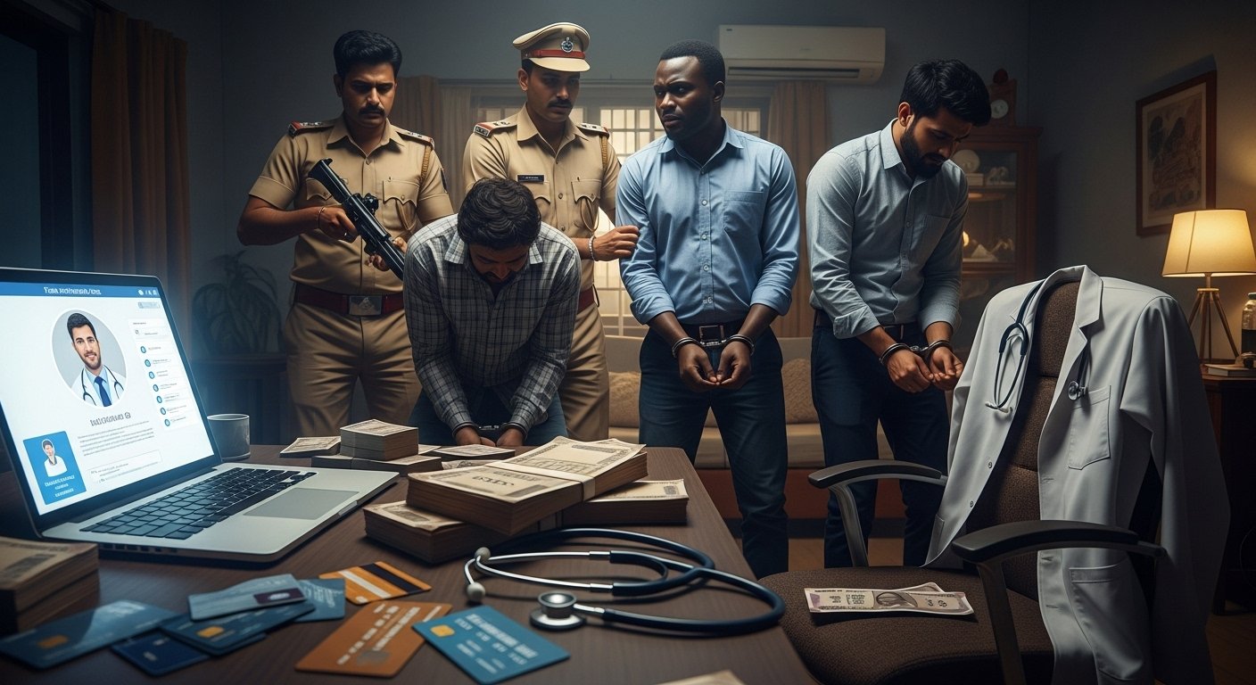 मुरादाबाद: मैट्रिमोनियल साइट पर डॉक्टर बनकर लाखों की ठगी, नाइजीरियाई सहित तीन अंतरराष्ट्रीय ठग गिरफ्तार