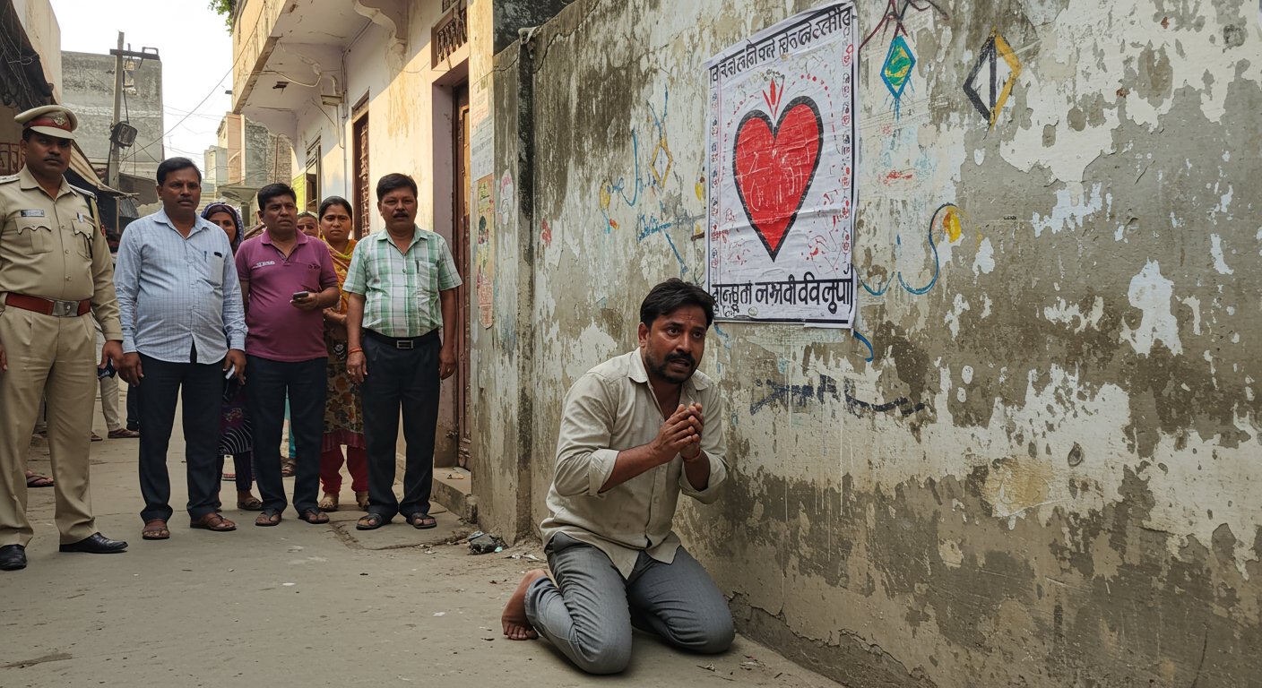 मुरादाबाद: पड़ोसी को फंसाने के लिए लगाया ‘आई लव मोहम्मद’ का पोस्टर, पकड़ा गया तो गिड़गिड़ाने लगा बदमाश