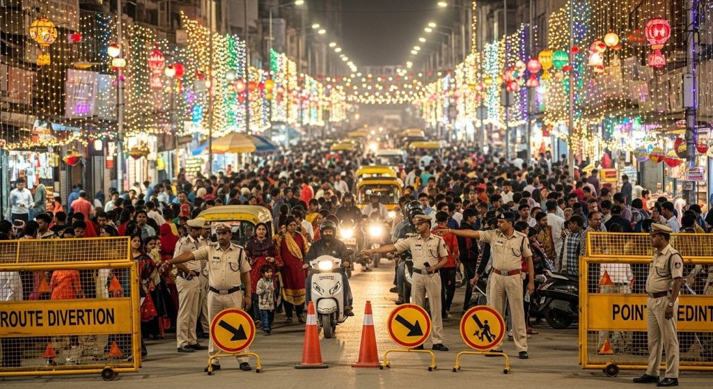 Moradabad: Route Diversion from Gurhatti to Mandi Chowk Ahead of Diwali; 82 Police Personnel Deployed for Security