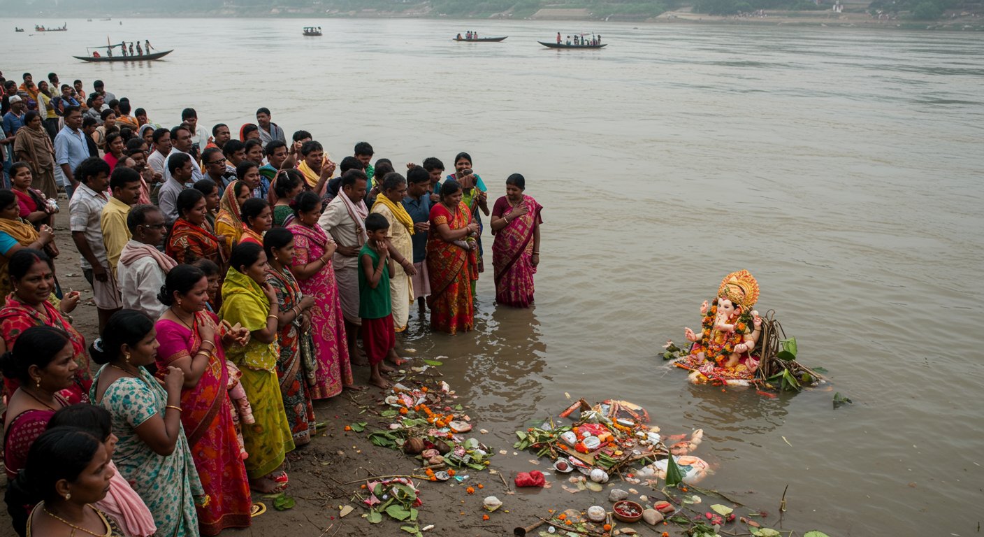 उटंगन नदी में मूर्ति विसर्जन बना मौत का खेल: तीन युवकों की लाशें मिलीं, 9 लापता, ग्रामीणों में भारी गुस्सा और प्रशासन पर सवाल