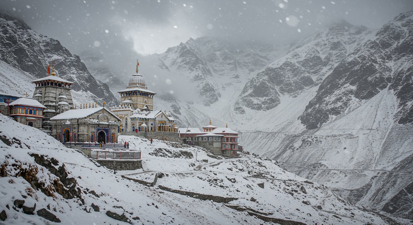 उत्तराखंड में कुदरत का कहर: हेमकुंड साहिब और बद्रीनाथ धाम बर्फ से ढके, तीन जिलों में भूस्खलन का गंभीर खतरा