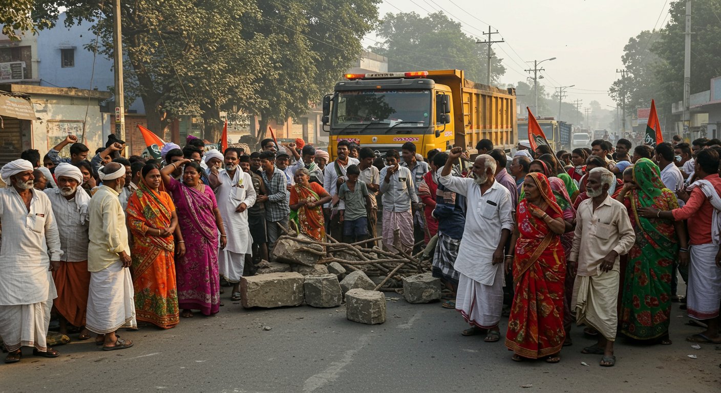 वाराणसी में दिल दहला देने वाला हादसा: सेना की तैयारी कर रहे युवक को डंपर ने रौंदा, मौके पर मौत; गुस्साए ग्रामीणों ने किया भीषण चक्काजाम