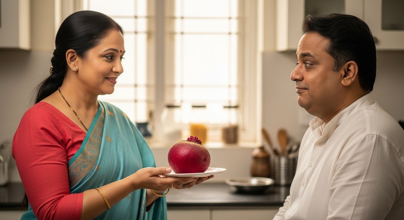 पत्नी ने दी पति को चुकंदर खाने की सलाह, मिला ऐसा जवाब कि हंसी नहीं रुकेगी!