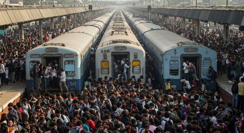 Kanpur Central Inundated by Crowds After PCS Preliminary Exam: Trains Had No Room to Move!