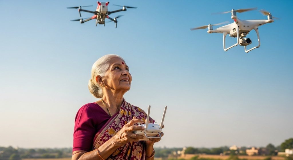 Pension-Age Auntie Now Flying Drones In The Sky, Not Bikes! Video Leaves Everyone Astonished.